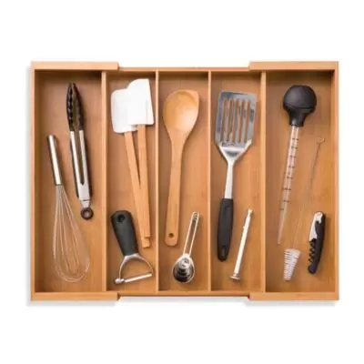Totally Bamboo Expandable Utensil Organizer