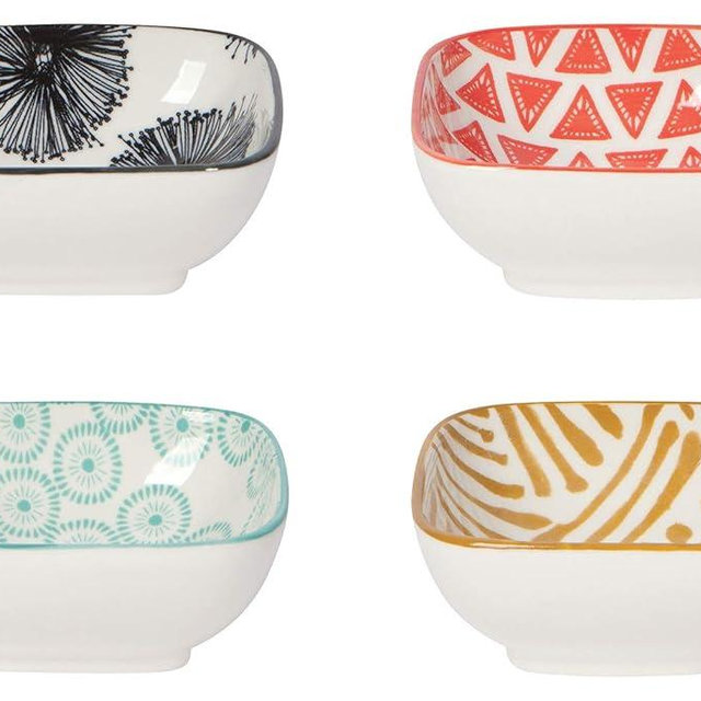 Now Designs Mix and Prep Porcelain Pinch Bowl Set of 4