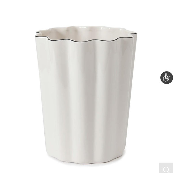 Le Marais Bath Accessories - Black Trim Waste Basket