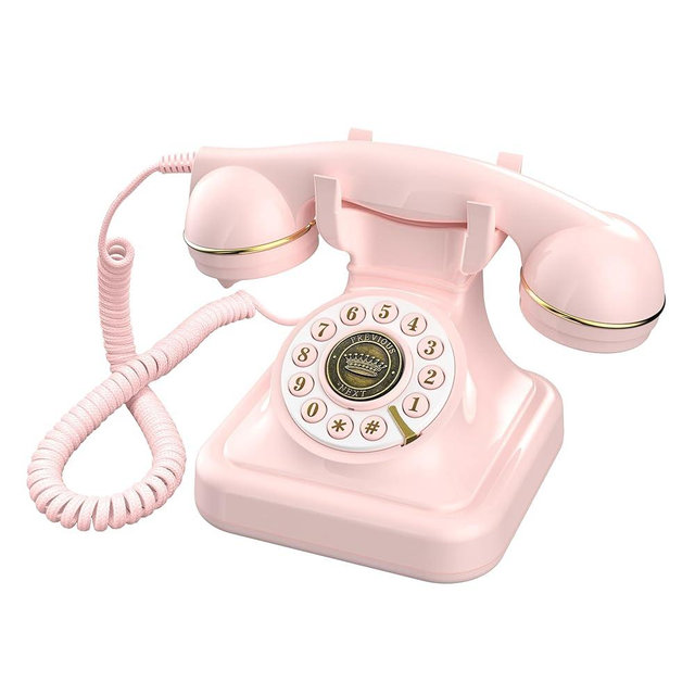 Audio Guest Book Wedding Phone can Record Customized Audio Guest Books for Weddings, banquets and Parties, and it Supports Playing Guests' Voice Message Information on The Device Itself. Pink