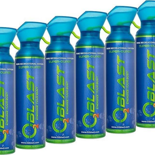 O2 Blast 99.7% Pure Oxygen, 10 Liter Portable Can with Custom Breathing Mask, Increase Stamina & Reduce Recovery Time, Ideal for High Altitude & Sports Recovery (6)