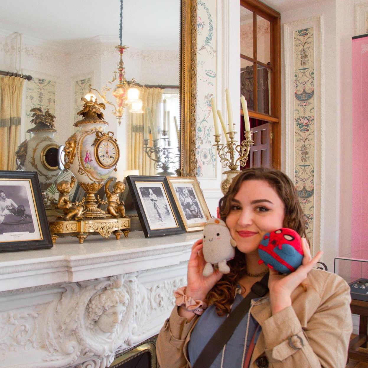 Jayne inside the "pink room" of the Abbey