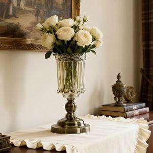 Vintage Antique Victorian Bronze Flower Vase, English Cottage French Country Old Money Nancy Meyers Traditional Home Room Bedroom Decor