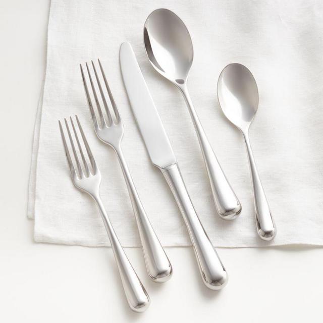 Caesna Air 20-Piece Silver Metallic Flatware Set