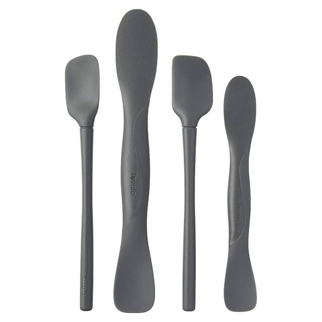 Tovolo 4pc Silicone Tool Set - Mini Spatula, Mini Spoonula, Mini Scoop N Spread, Scoop N Spread Charcoal