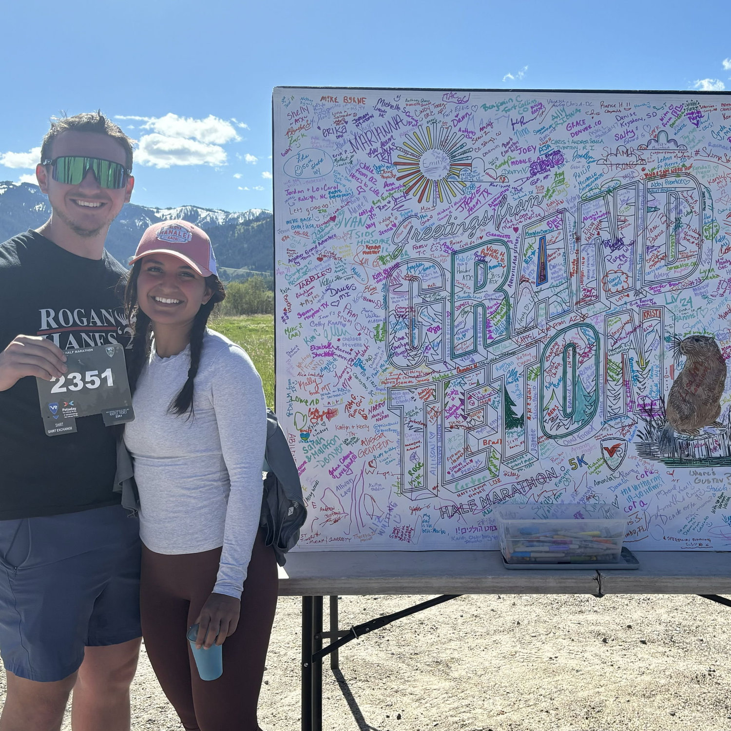 Our first Half Marathon in Grand Tetons, WY - Road Trip 2024