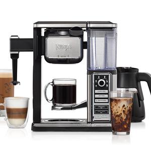 SharkNinja - Ninja Coffee Bar Auto-iQ Programmable Coffee Maker with 6 Brew Sizes, 5 Brew Options, Milk Frother, Removable Water Reservoir and Glass Carafe (CF09 32CF4)