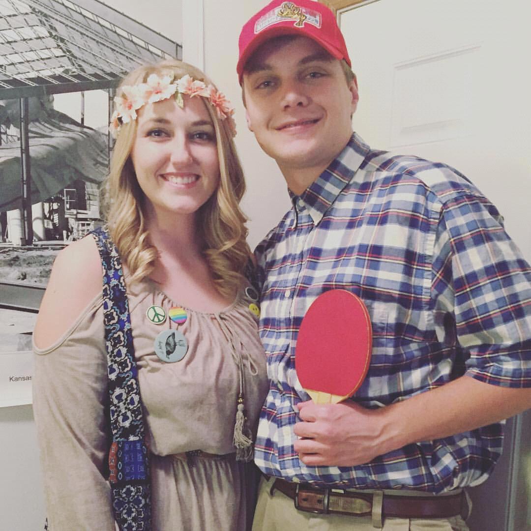 Our first Halloween together as Forrest Gump and Jenny - October 2015