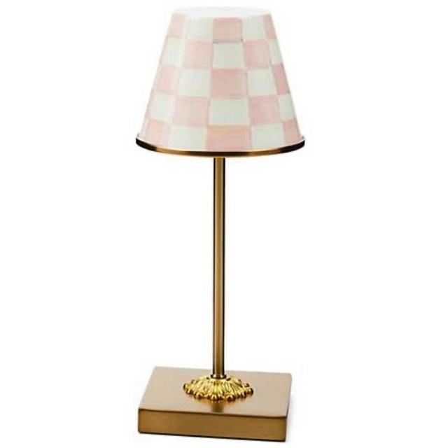 Mackenzie Childs Rosy Check LED Rechargeable Cafe Table Lamp