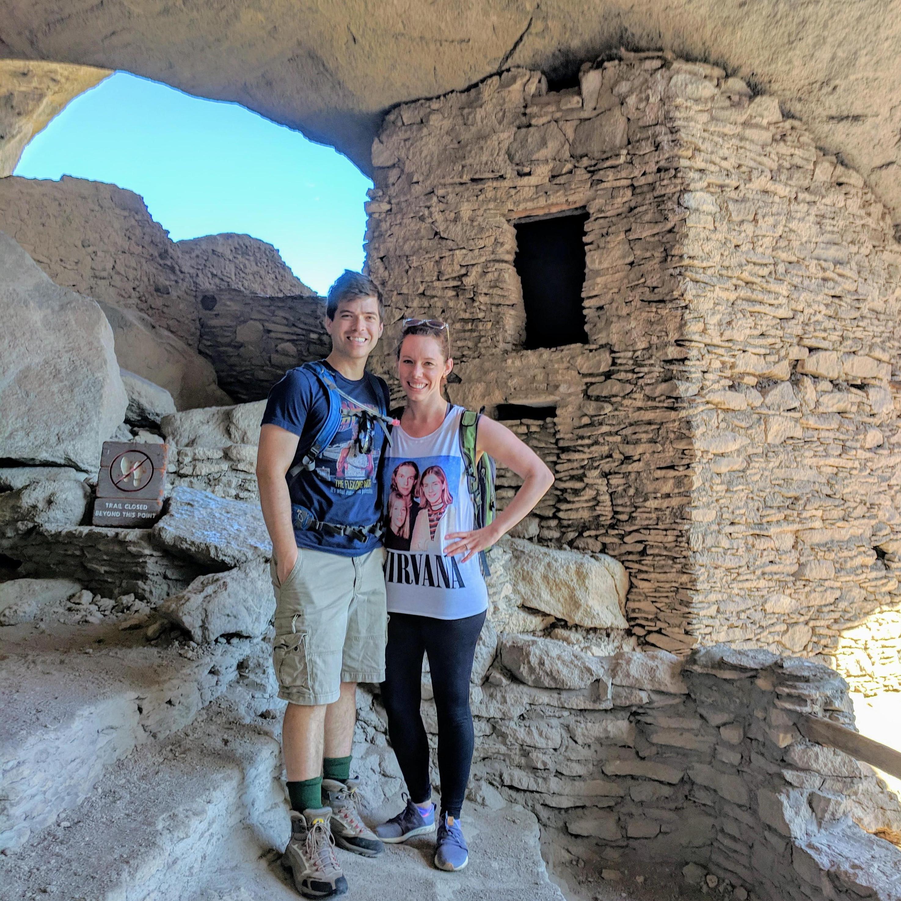 Adventuring amongst the Gila Cliff Dwellings in New Mexico on a surprise birthday trip.