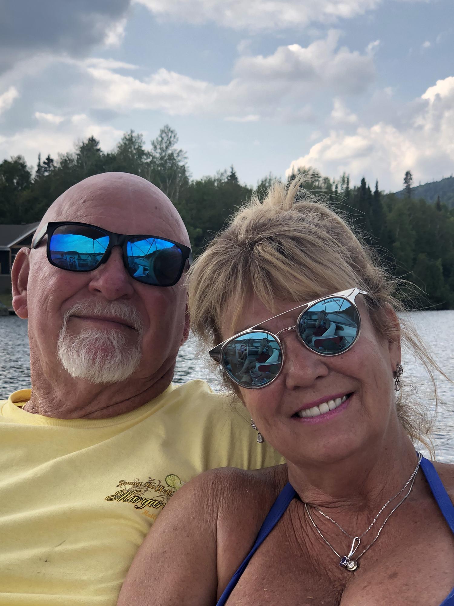 Boating on lake in Canada