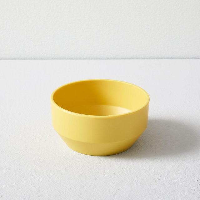 Modern Melamine Cereal Bowl, Citrus Yellow, Set of 4