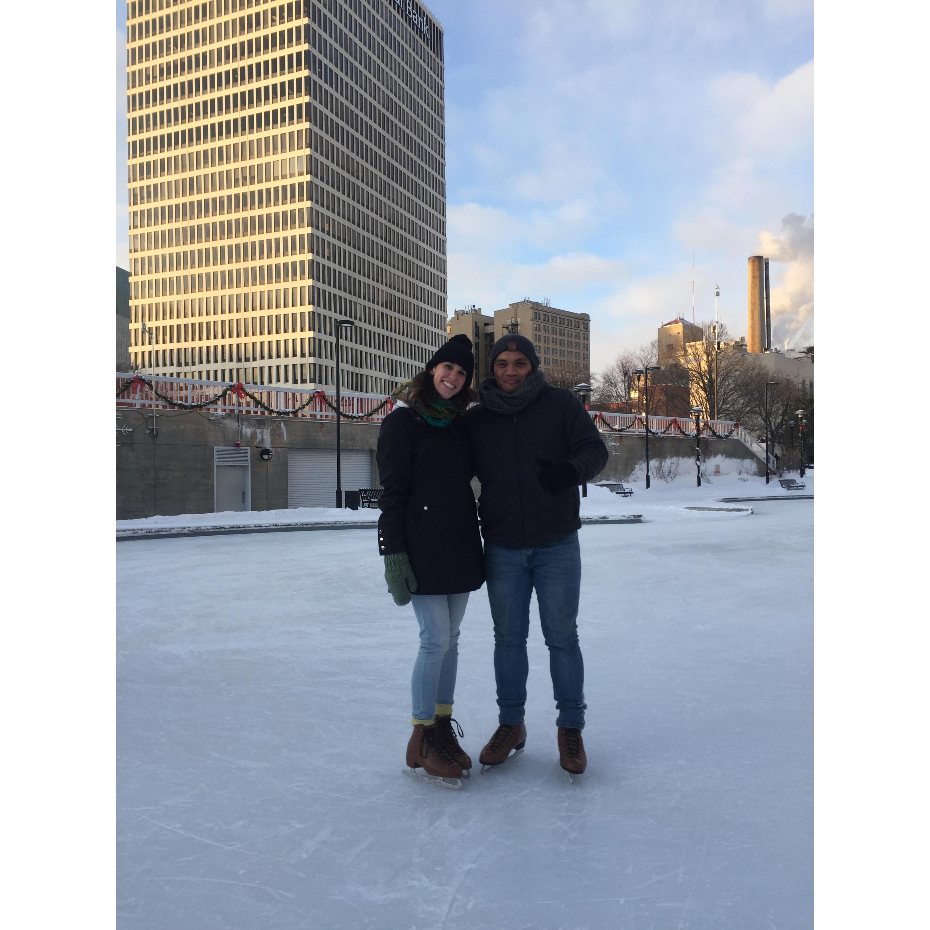 Ben's first time ice skating!