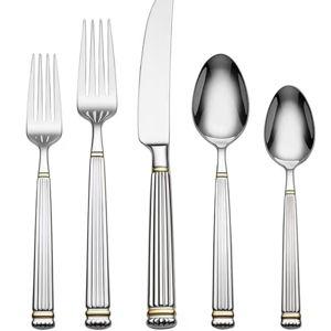 Southern Living Claire 45-Piece Stainless Steel Flatware Set