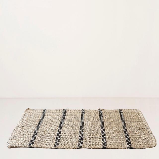 Rectangular Placemat, Natural/Black Set/4