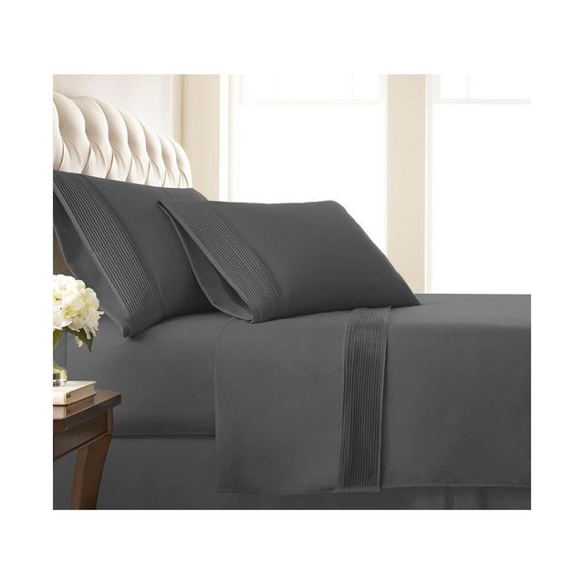 Southshore Fine Linens Classy Pleated 21" Extra deep, Pocket Sheet Set, King