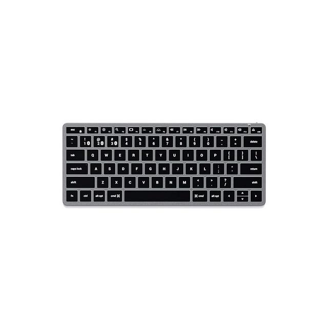 Satechi Slim X1 Bluetooth Backlit Keyboard – Illuminated Keys & Multi-Device Sync – for M2/ M1 MacBook Pro/Air, M2/ M1 iPad Pro/Air, M2 Mac Mini, iMac M1 - Space Grey