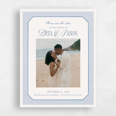 Cobalt, Blue Wedding Save the Date - Sage Photo
