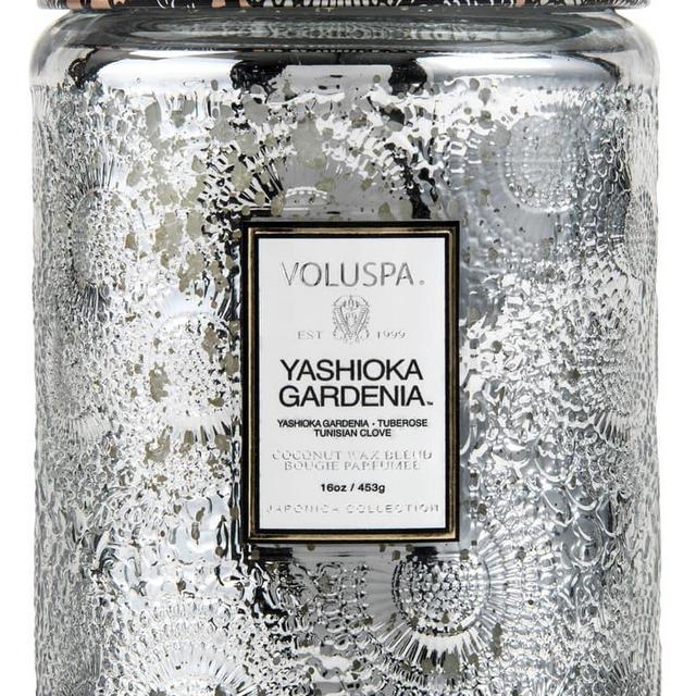 Japonica Yashioka Gardenia Large Embossed Glass Jar Candle