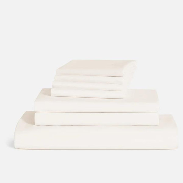 Luxe Sateen Hardcore Sheet Bundle (King, in “Cream”)