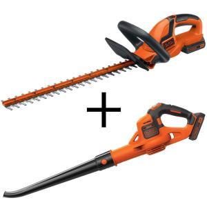 22 in. 20-Volt Max Lithium-Ion Cordless Hedge Trimmer with Bonus Blower Kit