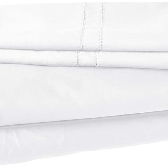 Pointehaven 620 Thread Count Long Staple Cotton Deep Pocket Oversized Sheet Set, Queen, White
