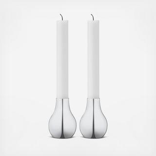 Cafu Stainless Steel Medium Candleholder, Set of 2