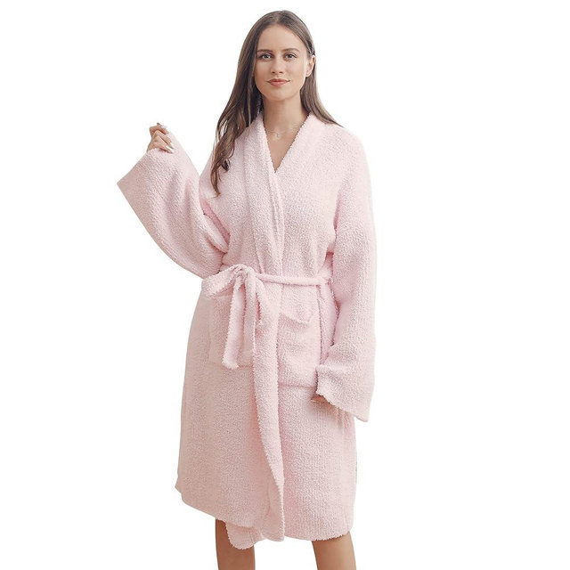 bearberry Hooded Robe Cozy Chic In The Wild Robe Lightweight Soft Plush Bathrobe with Pockets for Women