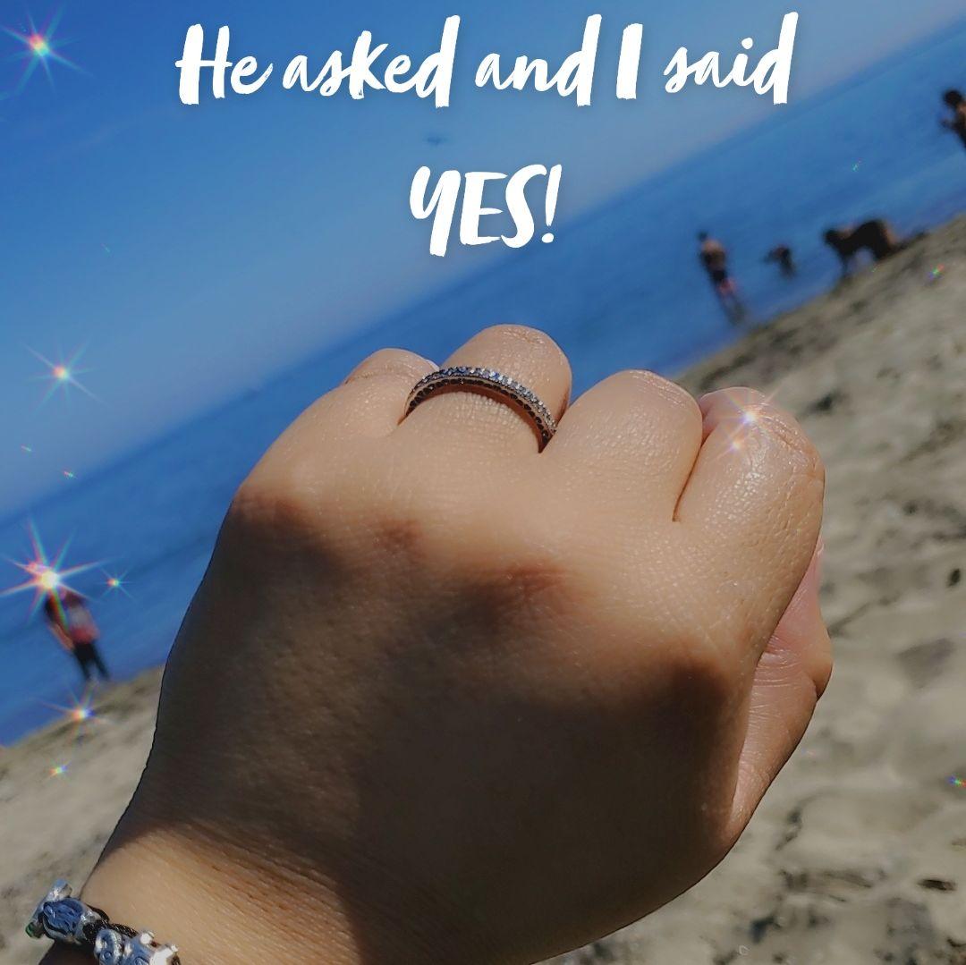 Nick took me to the Santa Cruz where my Daddy’s ashes were spread. He payed his respects and asked me to marry him!