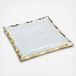 Frosted Gold Banded Dessert Plate, Set of 4
