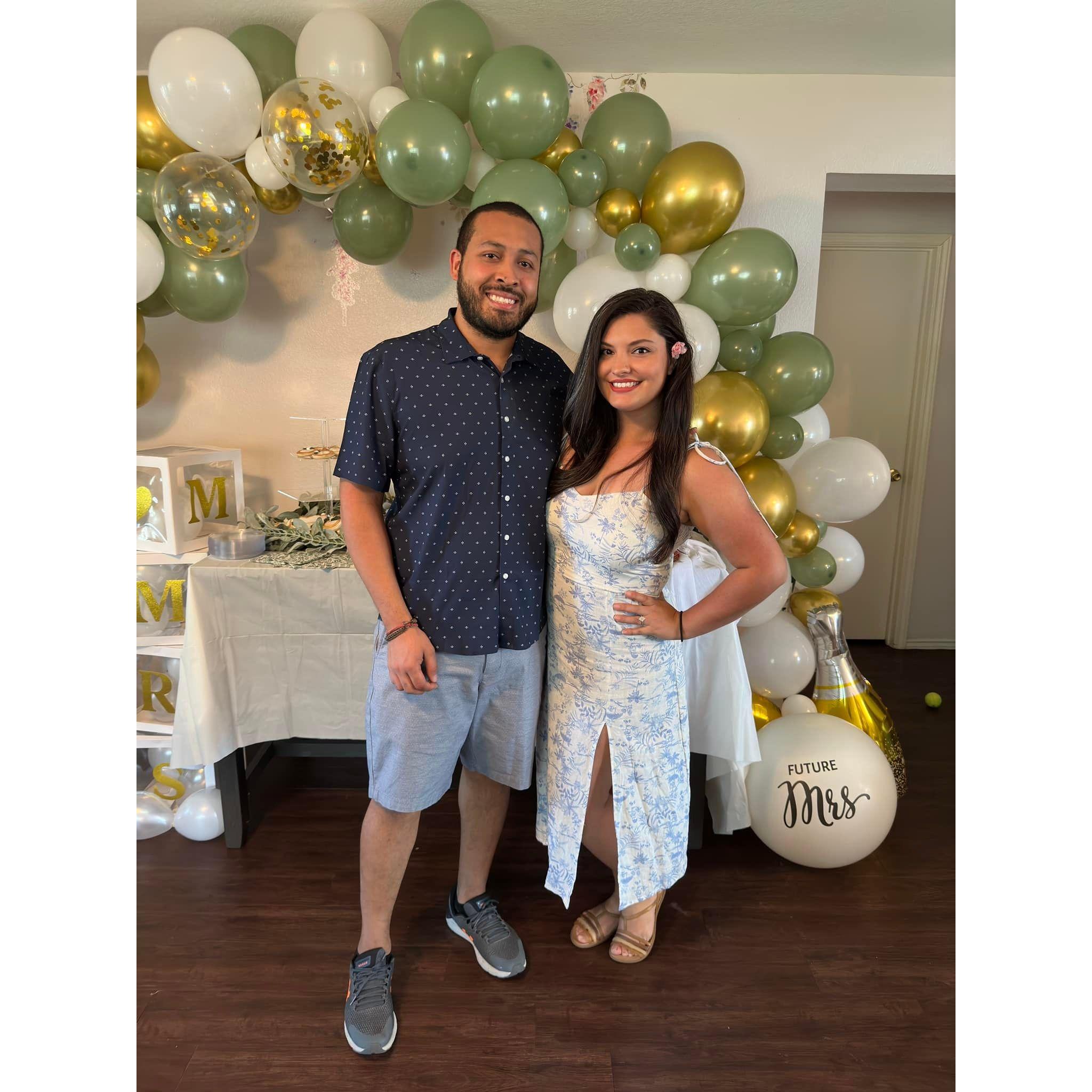 Our engagement party with our families.