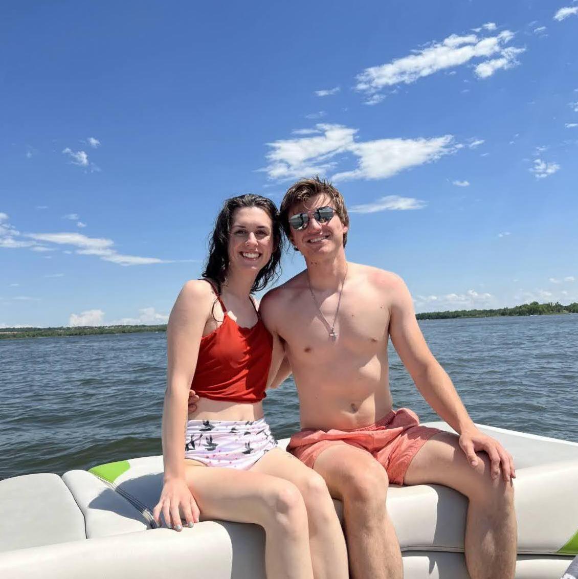 Kyle and his Family taught Lacey to Wakesurf, July 2023