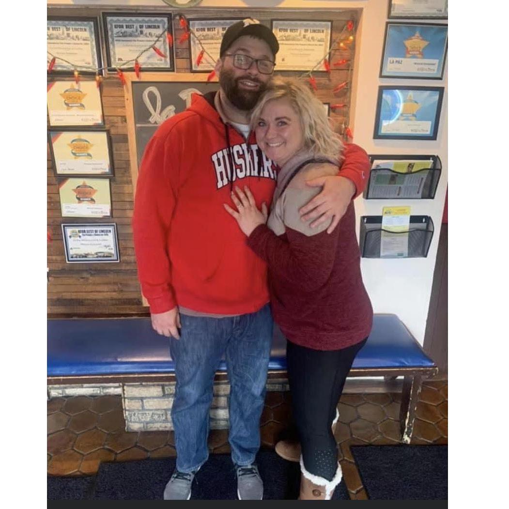 Here we are right after we got engaged! If it looks like I was bawling like a baby that's because I was.