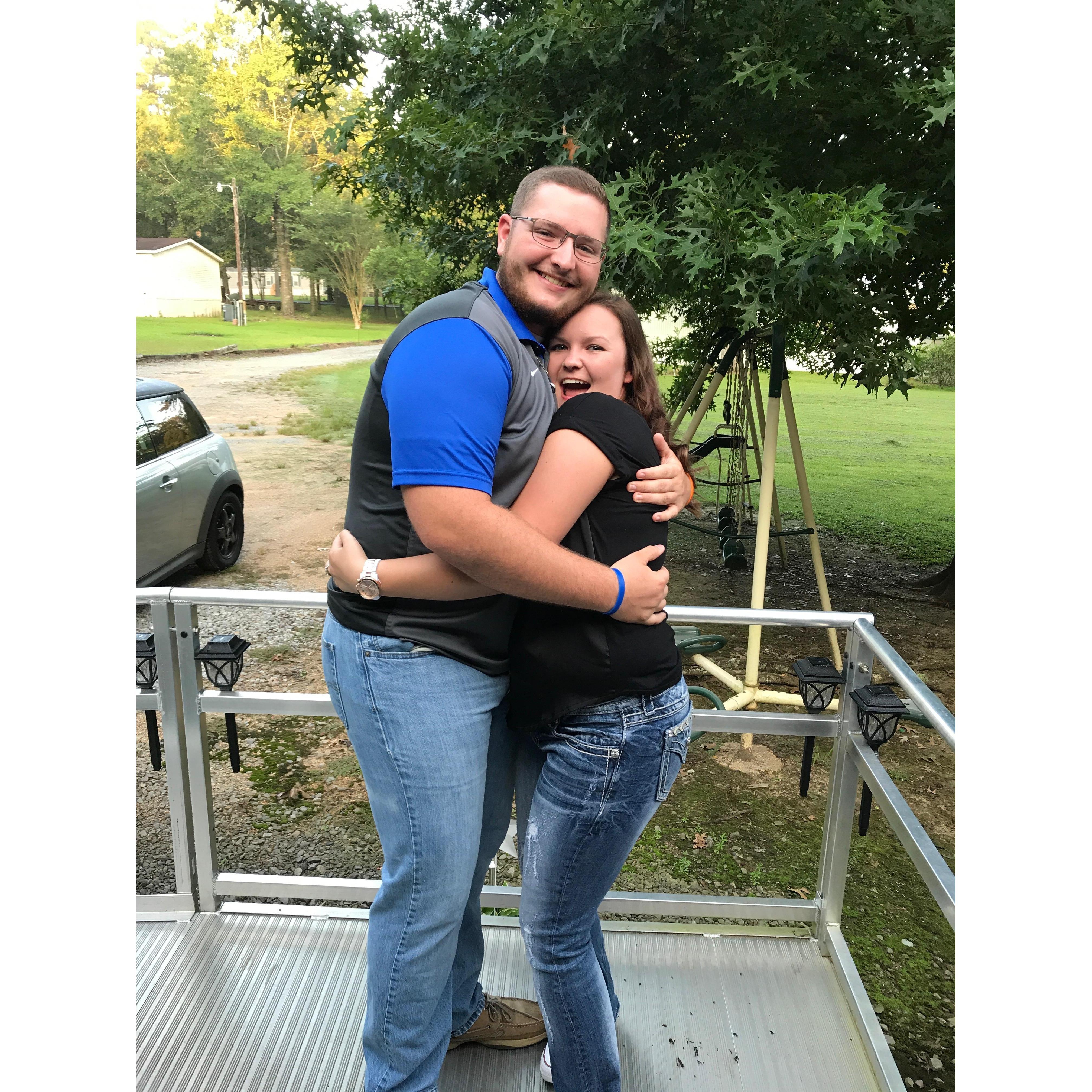 His first day of college and my first day of nursing school!