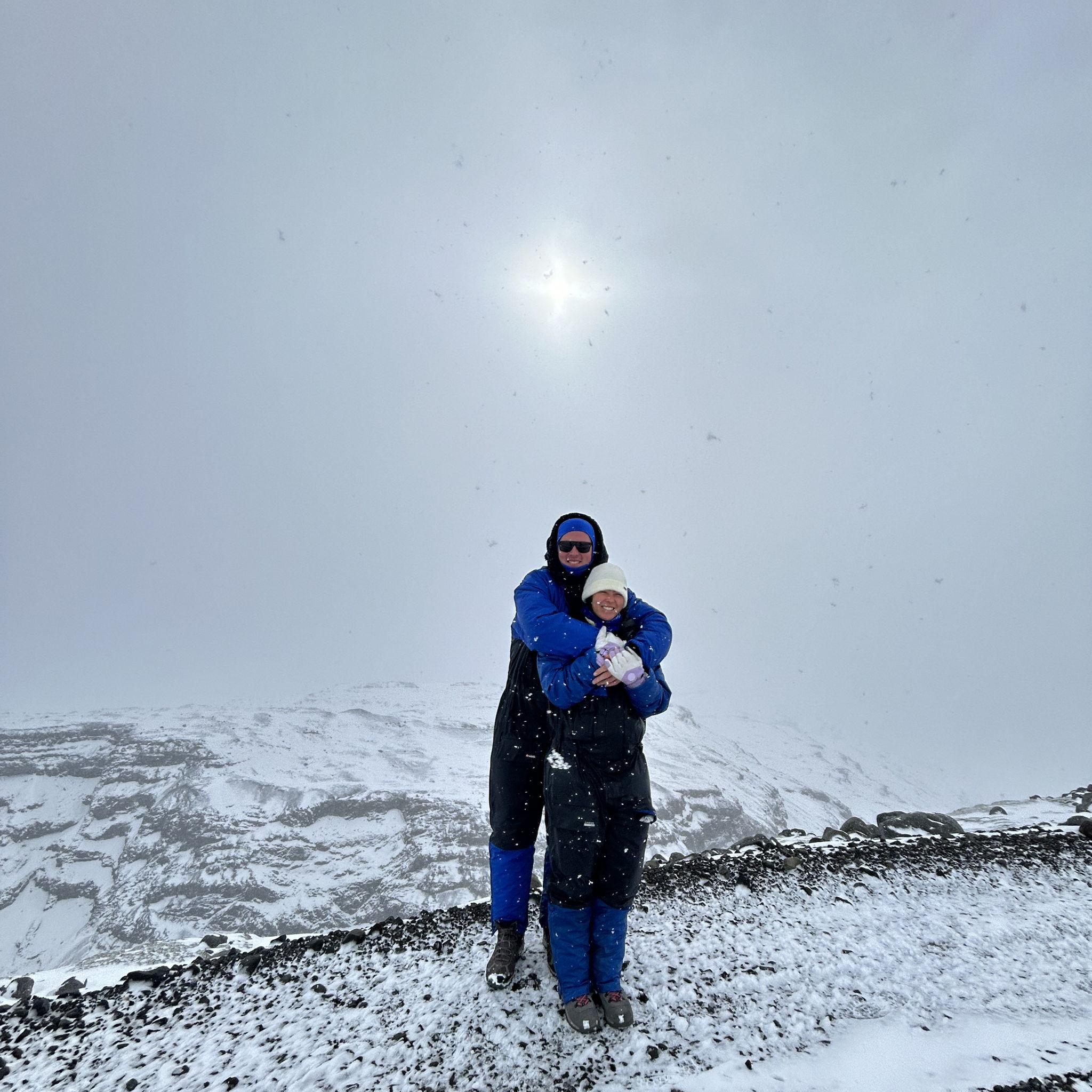 On the edge of a glacier in Iceland!
