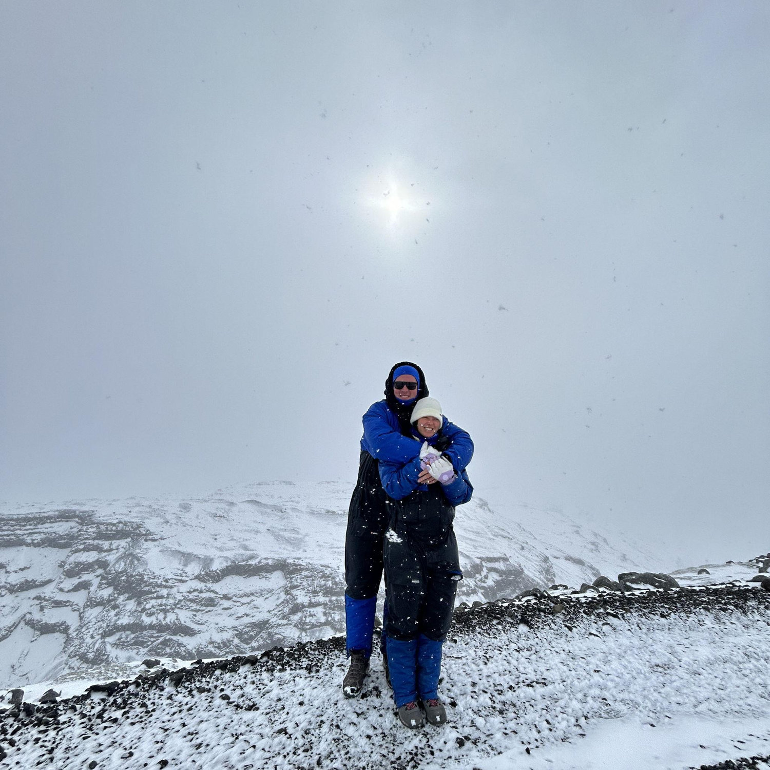 On the edge of a glacier in Iceland!