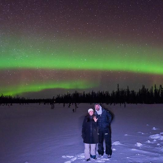 Proposal under the northern lights