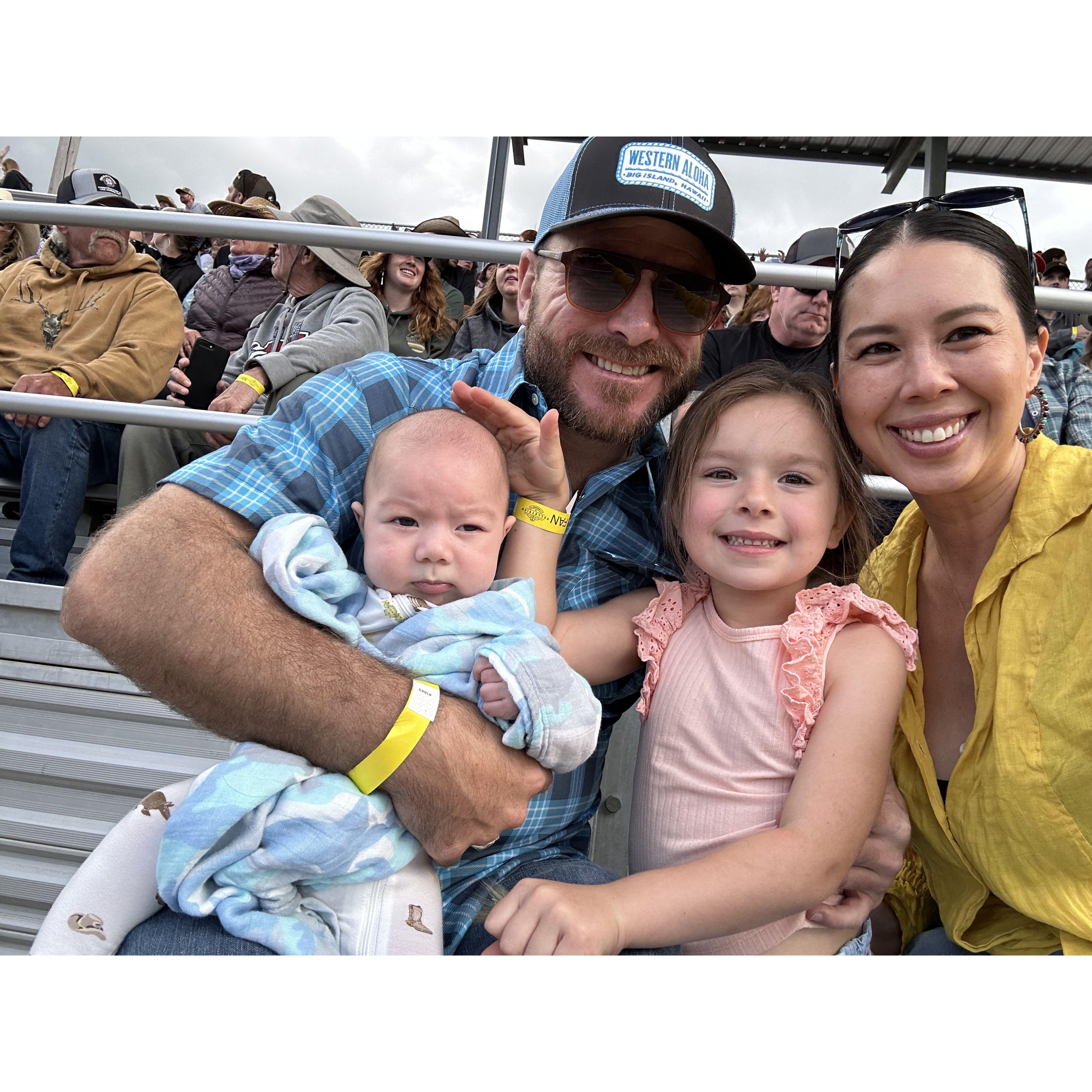 Our first family rodeo in Montana!