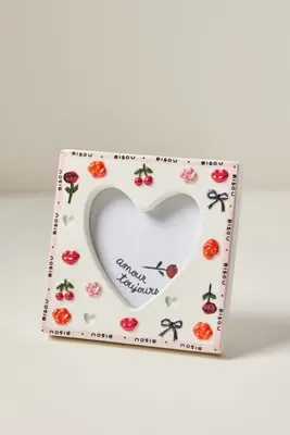 Amour Ceramic Heart Picture Frame