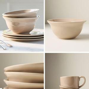 Reeves Portuguese Stoneware Cereal Bowls (Tan), Set of 4