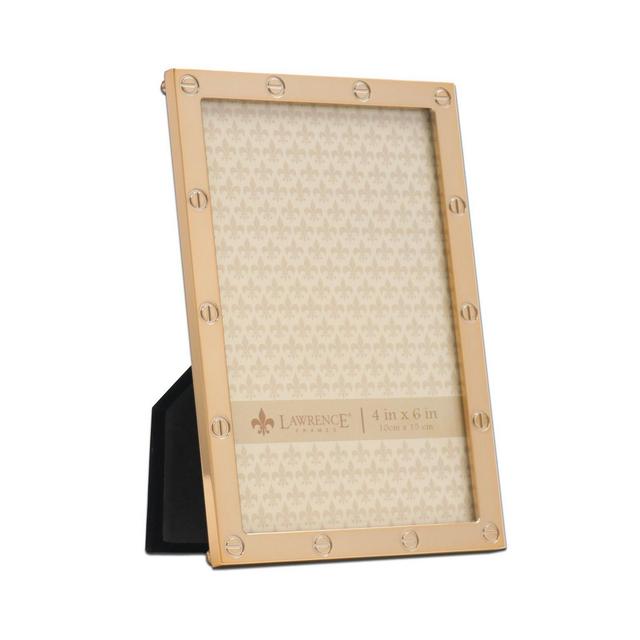 High Quality Polished Cast Metal Picture Frame - Screw Head Design, 4" x 6"