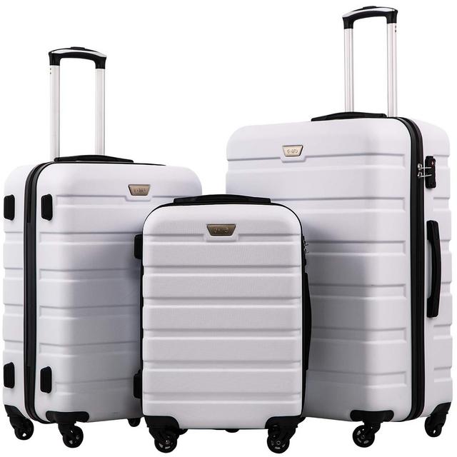 Luggage 3 Piece Set Suitcase Spinner Hardshell Lightweight TSA Lock 4 Piece Set