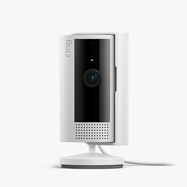 Ring Indoor Cam, Home or business security in 1080p HD video, White
