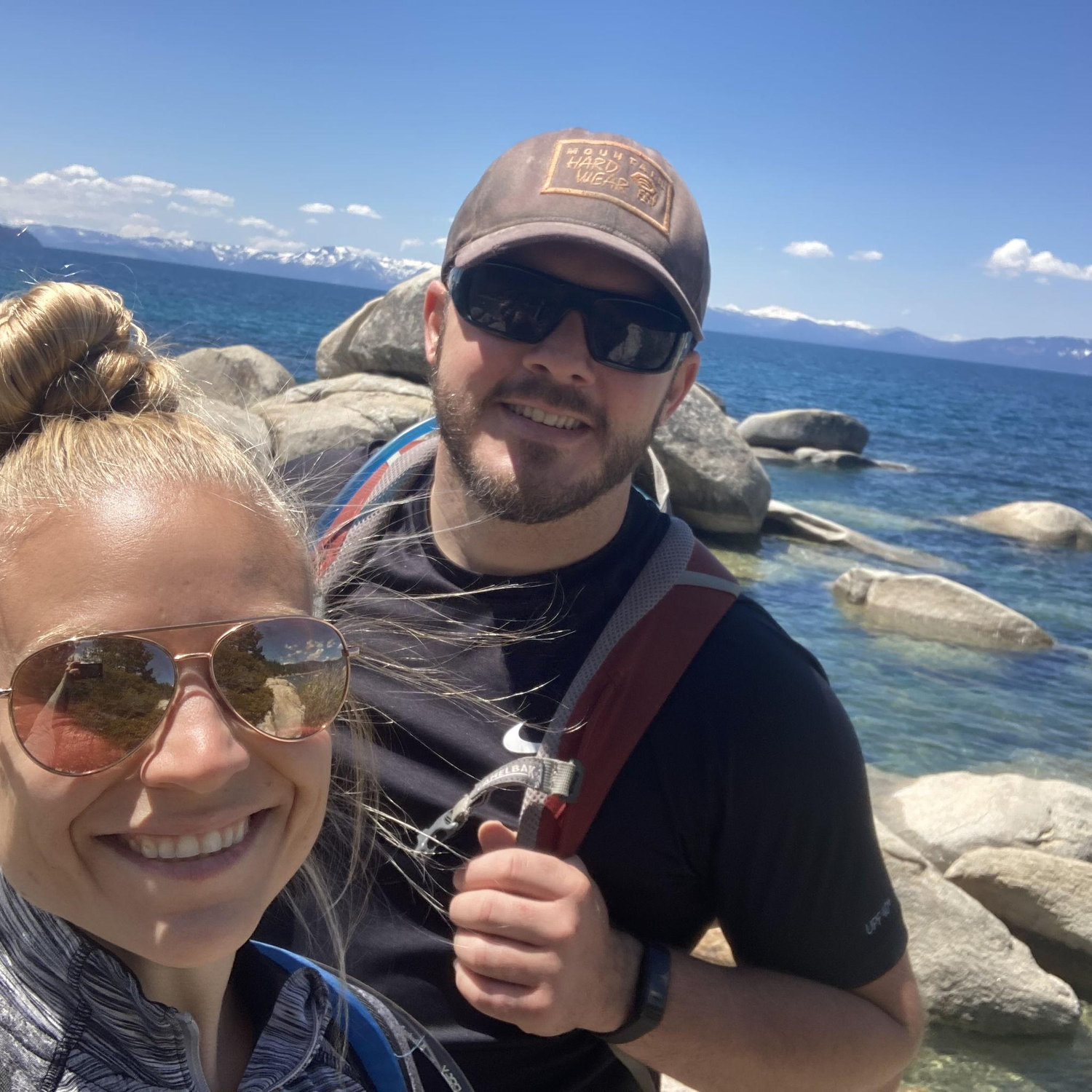The Tahoe trip that Caleb had to carry a Kayak up and down a giant hill so we could go kayaking in the lake. <3