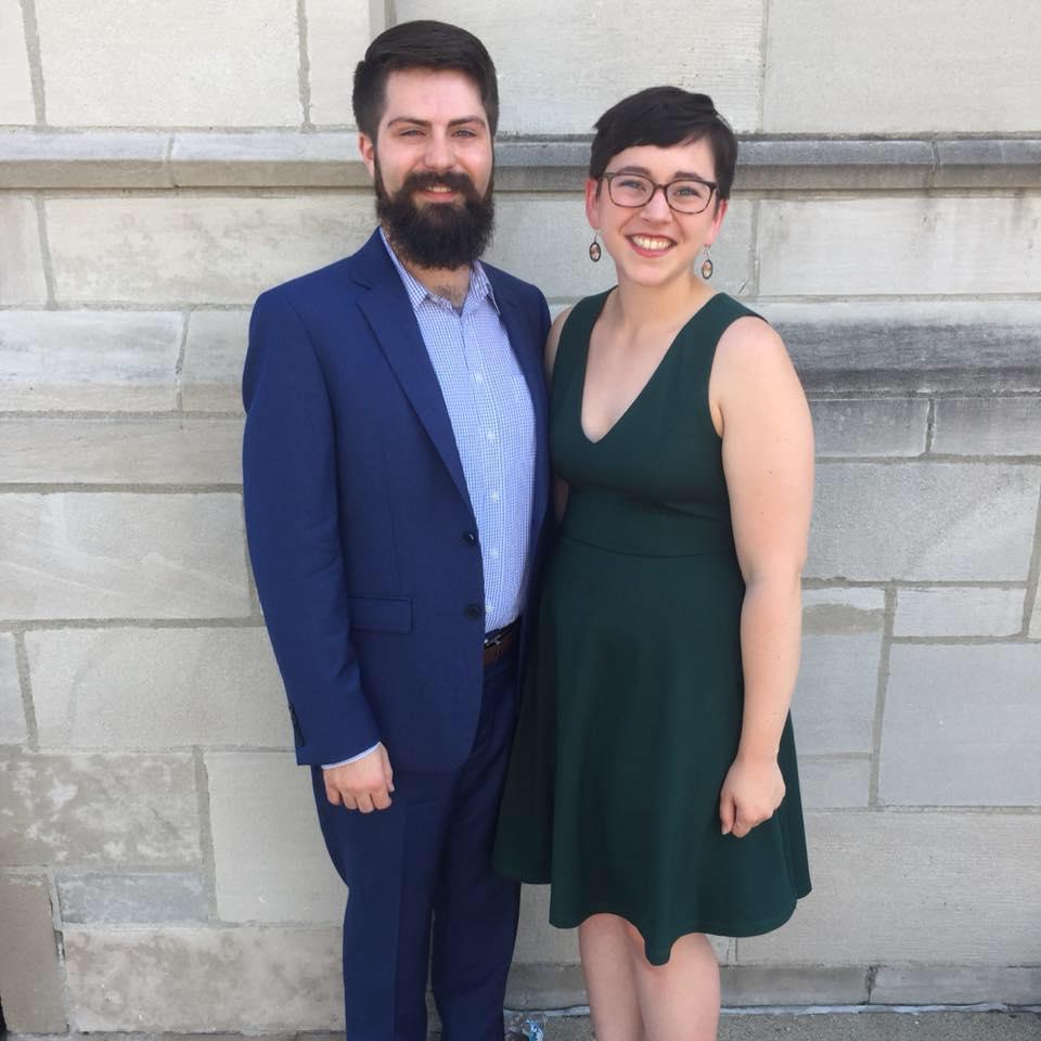 Alec and Jen looking dapper for our friends' wedding!