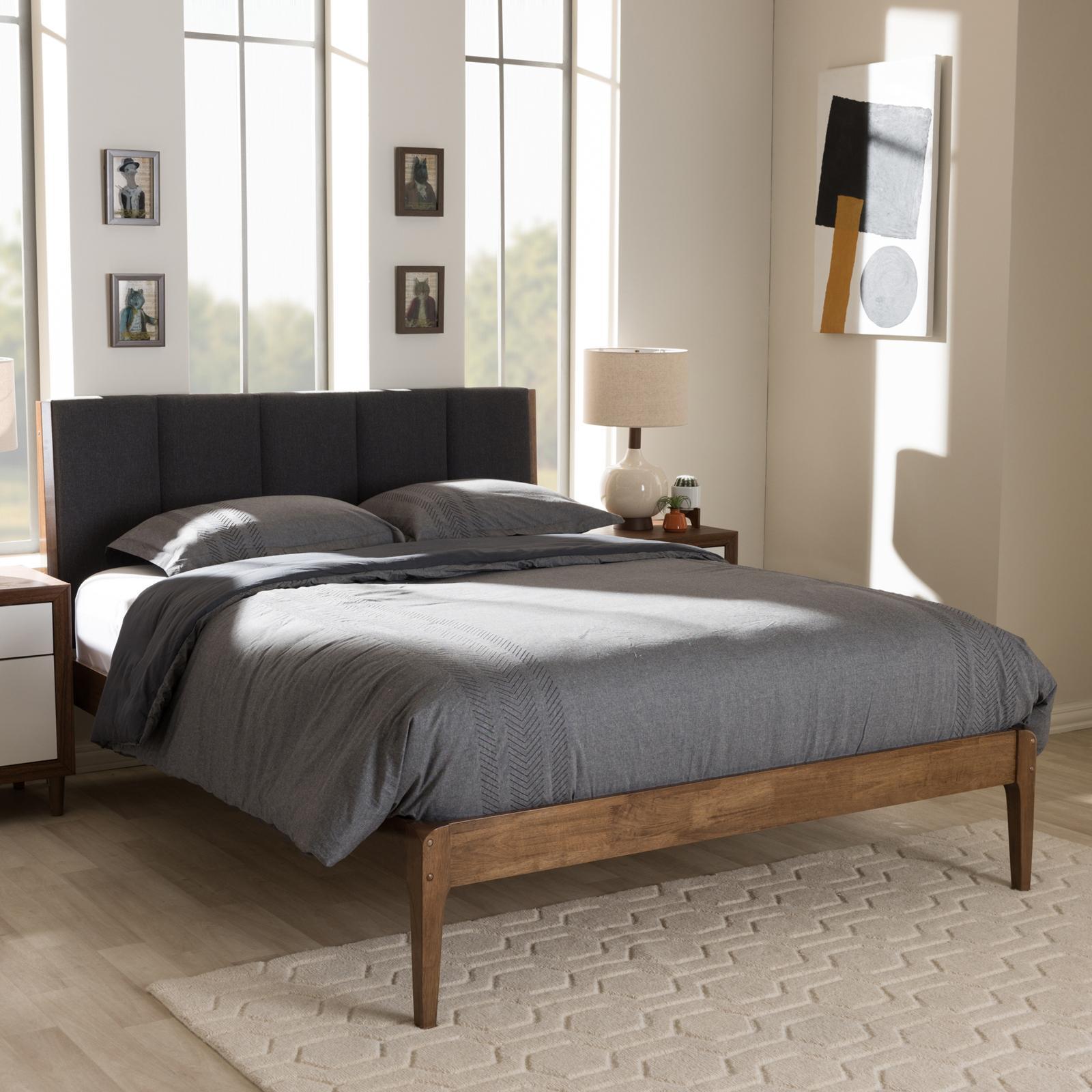 Baxton Studio Mid Century Platform Bed Zola