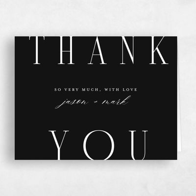 Black Wedding Thank You - Melina Landscape