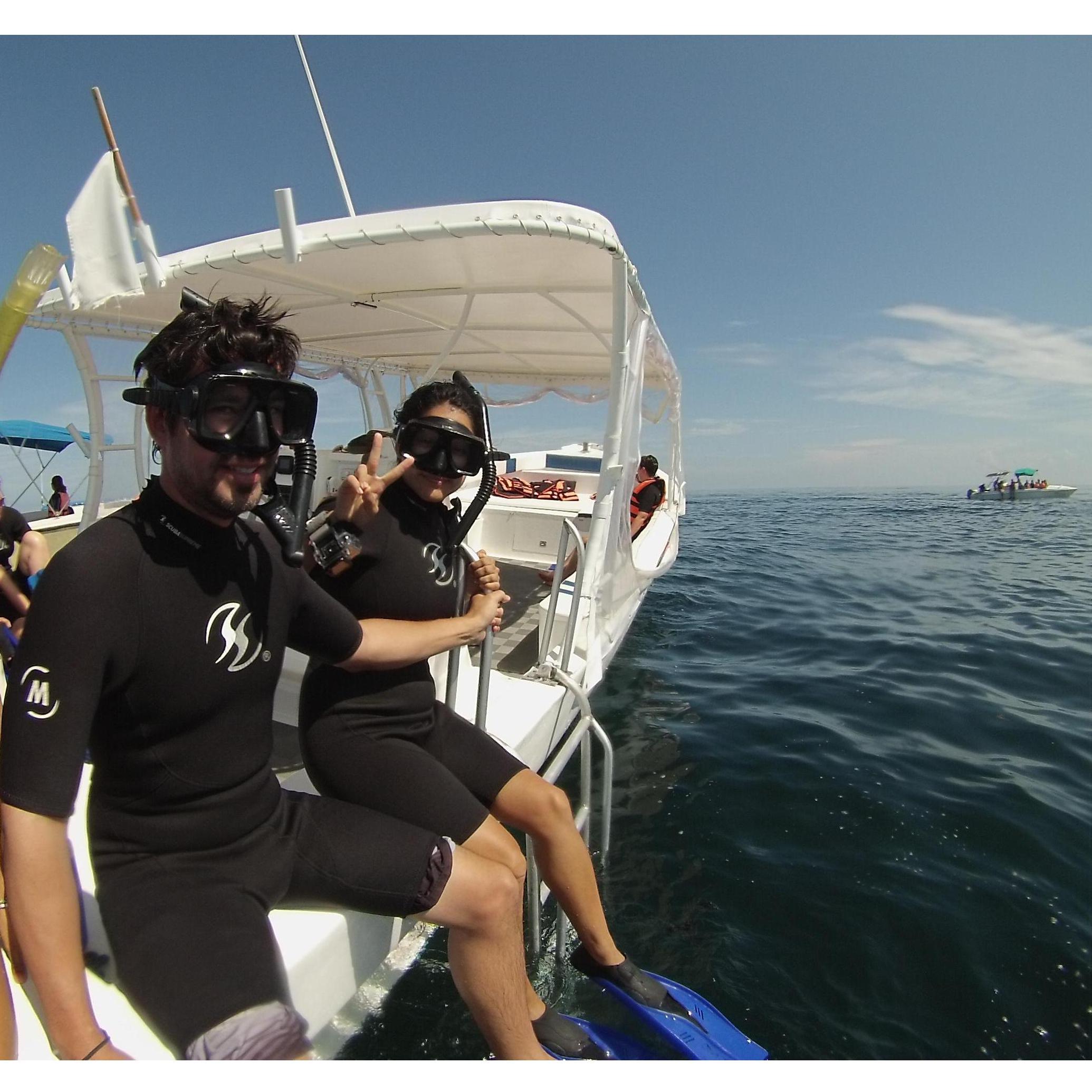 Right before we snorkeled with Whale Sharks. Cancun, Mexico - 2015