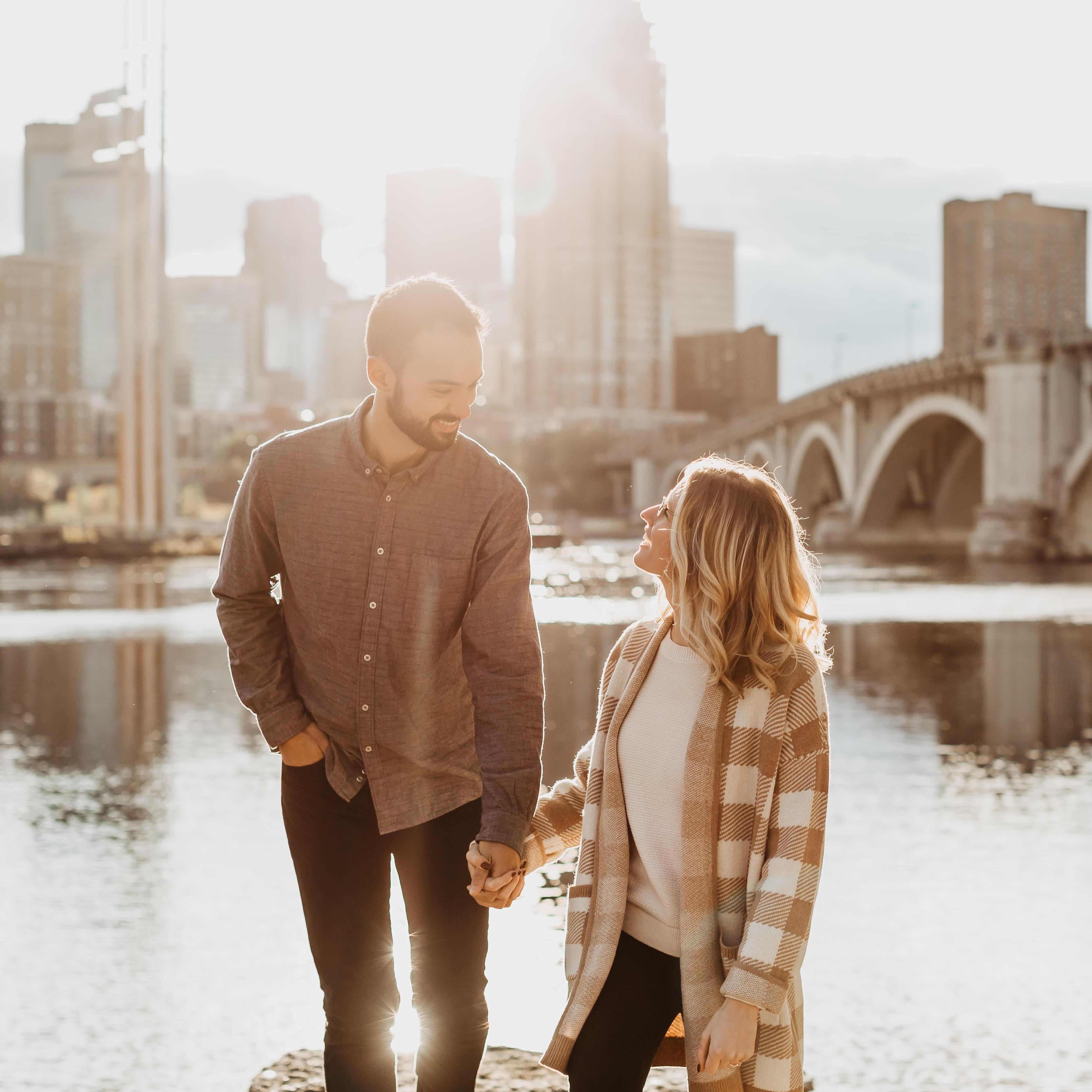 Our engagement photos at St. Anthony Main, October 2019