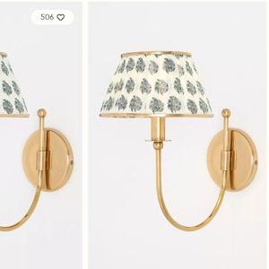 Lee Shaded Brass Sconce